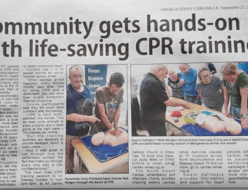 Community gets hands-on with free CPR training (Abergavenny Chronicle, 27 September)
