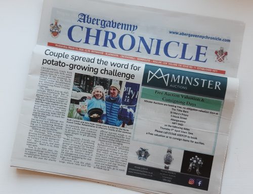 Couple spread the word for Potato Growing Challenge (Abergavenny Chronicle, 11 March 2026)